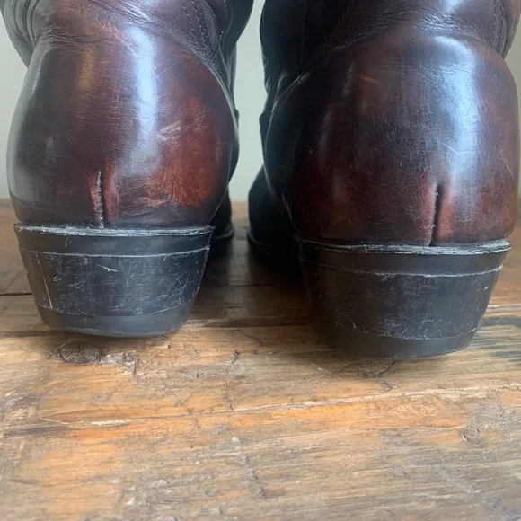 Red Wing Pecos Western Cowboy Boots Size 8 wide 3e Brown Leather9801-1 vintage